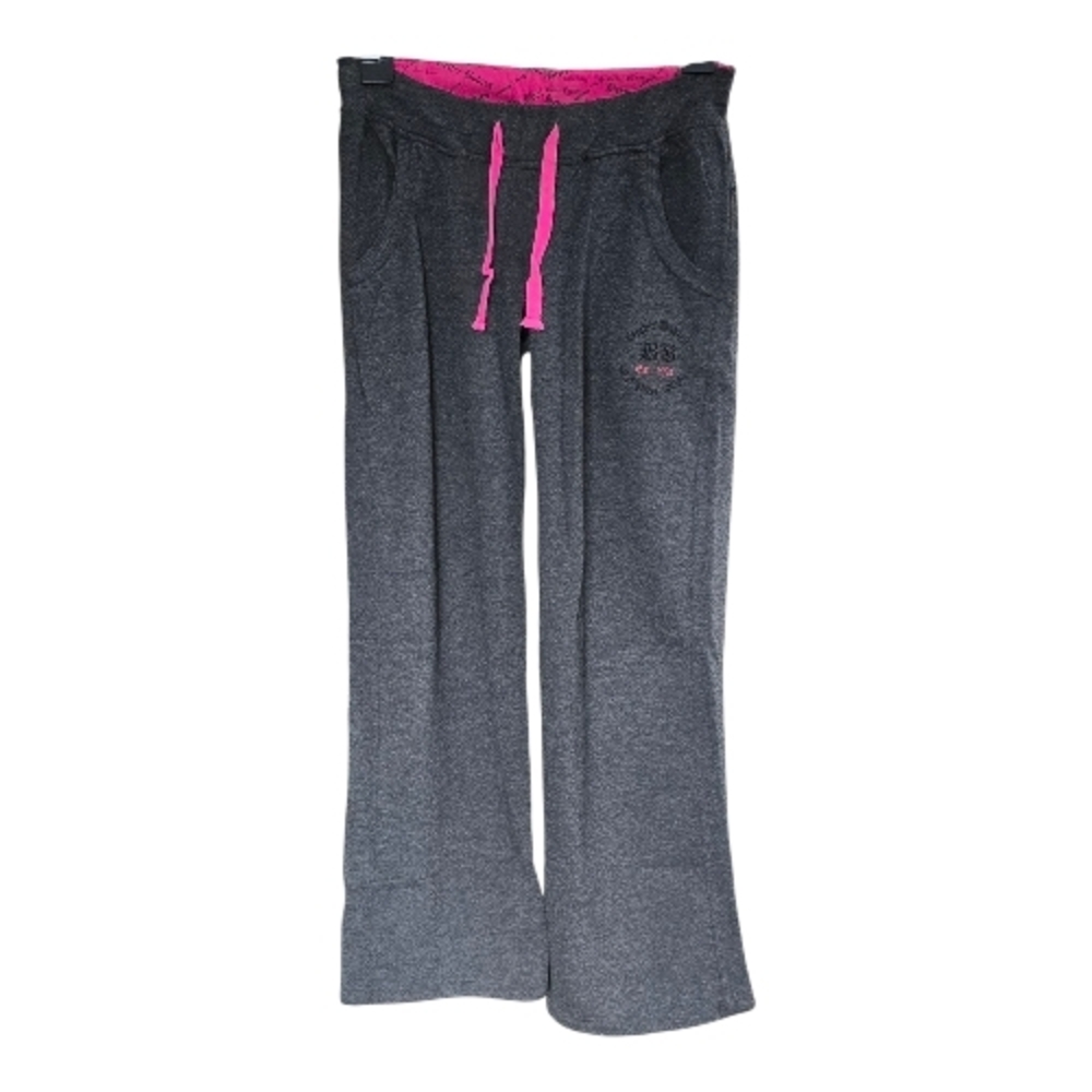 BETTER BODIES Gray Joggers with Pink Drawstring